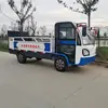 Caminhão de Lixo de Oito Caçambas e Quatro Rodas com Tampa Traseira Hidráulica Opcional, Veículo de Transferência de Lixo Elétrico de Quatro Rodas