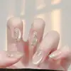 [Mariposa Aleteando] Parche de Uña Postiza Portátil Hecho a Mano Pegatina de Manicura Avanzada Bombilla Ojo de Gato Atmósfera Casual