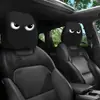 Funda de Reposacabezas para Coche con Estampado de Calavera Negra de Comercio Exterior Transfronterizo, Estilo Elástico Universal, Funda de Reposacabezas para Coche Original y Divertida