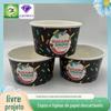 Conjunto descartável engrossado sorvete tigela de papel copo copo de sorvete preto copo de sorvete de papel de iogurte frito Tigela de sorvete copo pode ser equipado com tampa
