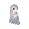 Calcetines de Pilates con Empeine al Descubierto, Correas Deportivas, Calcetines Franceses de Cinco Dedos para Danza, Calcetines Antideslizantes de Encaje con Borde de Estilo Suave para Ballet