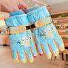 Guantes de esquí para niños Sanrio Kulomi de invierno para bebés, bonitos, cálidos, forrados con vellón, gruesos, impermeables para la nieve para niñas.