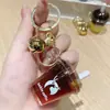 Chaveiro Pingente Laranja C Estilo Americano Luckin Coffee Tendência Mini Pingente de Areia Líquida Fofo Presente para Mochila Atacado