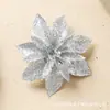Flores decorativas de Navidad, flores artificiales, accesorios para coronas, decoraciones navideñas para árbol de Navidad, flores de Navidad sólidas de 7.5 CM en stock