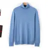 Otoño e Invierno Nuevo Suéter de Lana de Cuello Alto 100% Lana Pura Suéter para Hombre Estilo Engrosado para Hombre Capa Base Tejido de Punto Holgado