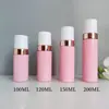 Botella de Mousse Rosa 100ml120ml150ml Limpiador Facial Desinfectante de Manos Botella Espumosa Botellas Portátiles PET