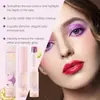 Zephoco Barra de Sombra de Ojos Morado Starlight con Brillo Color Natural Impermeable Larga Duración Maquillaje Lentejuela Barra de Sombra Conveniente
