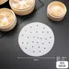 Papel para Cozimento a Vapor Redondo e Quadrado para Cozinhar Pães e Pães no Vapor, Folhas de Papel Oleado Descartáveis, Papel para Cozimento a Vapor, Papel de Silicone para Air Fryer