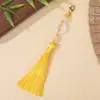 Estilo nacional borla fleco bucle anillo de correr cierre de langosta borla accesorios de decoración de ropa colgante de abanico borla colgante Hanfu broche pequeño colgante