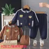 Conjunto Deportivo de Otoño para Niños Chaqueta de Dibujos Animados con Cremallera para Niños Conjunto de Dos Piezas Ropa Casual para Bebés Niños Primavera y Otoño Moderno