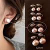 Aretes de Perla Rosa Sakura al Vapor Shijia con Cierre de Plata Esterlina 925 para Mujer Clips para Orejas Diseño de Nicho Aretes de Alta Gama
