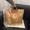 Bolsa de Tote de Papel Kraft Lavable Transparente, Bolso de Mano Grande para Viajes, Disponible para Envío Transfronterizo, Multicolores al por Mayor en Stock