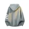 Suéter de Punto Casual Retro Otoño Invierno Americano Holgado Versátil Chaqueta Cardigan con Cuello Alto para Hombre Estilo Perezoso