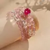 Pulsera de Cristal con Perlas de Cristal Natural Optimizada Pulsera Versátil de Nicho Joyería de Moda de Lujo Ligero Venta al por Mayor para Mujeres