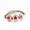 Pulsera de Flor Seca Natural Bola de Cristal Flor Gimmel Regalo Conmemorativo Pulsera Tejida Vintage Tono Shake Misma Pulsera