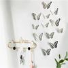 Borboleta Artificial de Papel Estéreo 3D Corretivo para Buraco de Unha Adesivo Corretivo Janela do Quarto Decoração de Casamento Textura Metálica