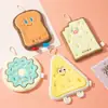 Linda Toalla de Mano para Colgar, Absorbente y Engrosada, Toalla de Mano de Dibujos Animados para Baño, Toalla Cuadrada Pequeña para Lavarse las Manos, Paño de Limpieza para Cocina