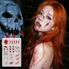 Pegatinas de Tatuaje de Corazón Magullado de Halloween Cicatrices Simuladas para Hombres y Mujeres Impermeables de Larga Duración Pegatinas de Heridas Falsas Pegatinas Faciales de Cosplay