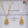 Collar Colgante de Calabaza Triturada Hielo de Moda para Mujer, Nuevo Estilo Chino Retro Dorado Brillante Collar de Fortuna y Prosperidad