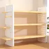 Estante de almacenamiento de escritorio con tablero perforado, estantería de madera maciza, escritorio de estudio, escritorio de oficina, organizador de almacenamiento de escritorio multicapa para dormitorio