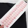 Espejo Mágico Rosa Nude Estilo Coreano Transfronterizo Pegatinas para Uñas Postizas Cortas con Forma de Gota Ojo de Gato Puntas Cortas para Uñas