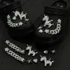 Compatible con Crocs Cadena Dorada con Purpurina Lujo Ligero Pedrería Accesorios DIY Flores para Zapatos Decoración de Girasol Hebillas para Zapatos Mayoreo