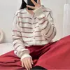Suéter de rayas estilo coreano, nueva colección otoño/invierno, diseño de alta gama, cárdigan de punto rejuvenecedor, top para mujer