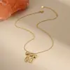 Colar de Corrente para Clavícula de Aço Inoxidável Estiloso com Pingente de Laço Europeu e Americano Cross-Border Light Luxury Versátil Nicho para Mulheres Atacado