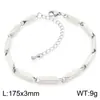 Pulsera Collar de Cadena de Acero de Titanio Rombo Bambú de Moda Europea y Americana Versátil Estilo Ins Conjunto de Dos Piezas para Hombre Hip-Hop