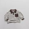 Ropa para niños, polo de otoño para niños, chaqueta coreana para bebés, chaqueta de otoño a juego, ropa de color en contraste para niños, camisa base