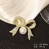 Broche de Lazo de Perlas para Mujer, Pin Elegante de Alta Gama Anti-Exposición, Diseño Versátil, Accesorios de Ramillete de Nicho