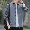 Camisa leve de manga comprida de verão para homens, marca moderna de roupas de trabalho, simples e versátil, estilosa e jovial, jaqueta camisa casual