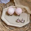 Aretes Ovalados Dulces con Goteo de Aceite de Aguja de Plata, Broches para Oreja, Aretes de Diseño Fresco y Único, Joyería de Lujo Ligero y de Alta Gama