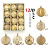 Bola de Natal nova transfronteiriça Pingente de árvore de Natal Bola pintada Bola em forma de decoração de pinheiro Acessórios de decoração de Natal