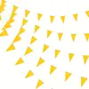 Bandeiras Triangulares Amarelas Pe da Amazon para Celebração de Grande Abertura Aniversário Festa Decorações, 10,2m de Bandeiras