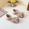 Zapatos de Princesa con Pedrería para Bebé 2026 Nuevo Estilo Primavera y Otoño Zapatos de Baile con Moño para Niñas Zapatos Casuales de Moda para Niñas Pequeñas