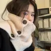 Mismo estilo que Xiaohongshu estilo ins bufanda conveniente para mujer estilo coreano bufanda tejida invierno cálido grueso chal versátil Moda