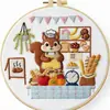 Kit de Materiales para Hornear Ardilla DIY Set de Bordado de Animales Lindos para Principiantes Decoración del Hogar Regalo Hecho a Mano