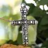 2026 Nuevo Collar con Colgante Personalizado Retro Corona Cruz Acero de Titanio para Hombre