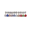 Aretes de bola de diamante con recubrimiento de goma especiales para comercio electrónico 4 mm0.8 clavos para el cartílago del oído de aguja fina Pendientes simples coreanos fábrica en stock al por mayor