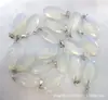 Temu Más Vendido Piedra Natural Cristal Ágata Piedra Ojo de Caballo Gota de Agua Colgante Collar Accesorios de Moda Joyería DIY