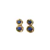 Moda Retro Europea y Americana Sencillos Versátiles Pendientes de Piedra Natural Lujo Ligero Gama Alta Nicho Temperamento Pendientes de Aguja de Plata 925