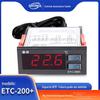 Controlador de Temperatura Etc-200+ para Refrigeração, Aquecimento, Descongelamento, Alarme de Atraso, Uso Comercial, Supermercado, Controle de Temperatura Ajustável da Cadeia de Frio