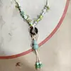 Collar con colgante de campana de mariposa de cerámica de estilo étnico retro para mujer, diseño nuevo y moderno, cadena larga para suéter, accesorios