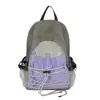 Mochila de Montañismo con Cierre de Cordón para Exteriores, Estilo Retro Nuevo, Mochila Ligera de Color Contrastante, Bolsa de Viaje, Mochila Pequeña Ligera, Mochila Escolar para Mujer