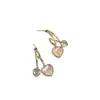 Pendientes Corazón Sinfonía de Colores 2026 Modelo Nuevo Pendientes con Forma de Corazón Estilo Coreano para Mujer Diseño de Nicho Pendientes Populares de Gama Alta