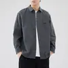 Camisa retro minimalista estilo japonés, versátil y de corte holgado, estilo casual americano, nueva colección de primavera, moderna