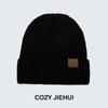 Transfronterizo en stock Europa y Estados Unidos invierno gorro de lana de doble capa para hombre adulto nuevo forrado de vellón grueso cálido gorro de punto CO