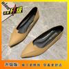 Mocasines Versátiles de Moda con Punta Puntiaguda y Suela Blanda 2025 Verano y Otoño Nuevos Zapatos Planos para Mujer Mules Negros de Tacón Bajo