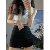 Pantalones vaqueros de cintura alta para mujer, nuevos pantalones de tubo de humo, otoño 2025, sueltos, adelgazantes, retro, pantalones rectos recortados, de moda